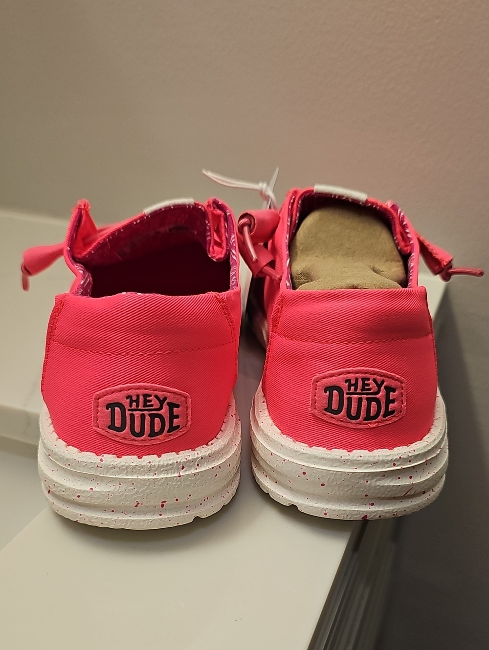 Women's Hey Dude Wendy Stretch Canvas Neon Pink. NWT. Never Worn. - Picture 5 of 10